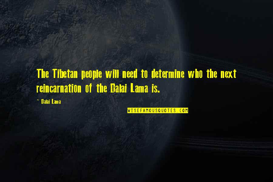 Unclickable Button Quotes By Dalai Lama: The Tibetan people will need to determine who