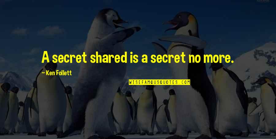 Underbrinks Quotes By Ken Follett: A secret shared is a secret no more.