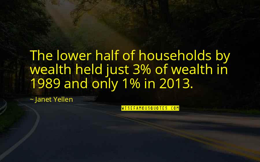 Unfriended Vs Blocked Quotes By Janet Yellen: The lower half of households by wealth held