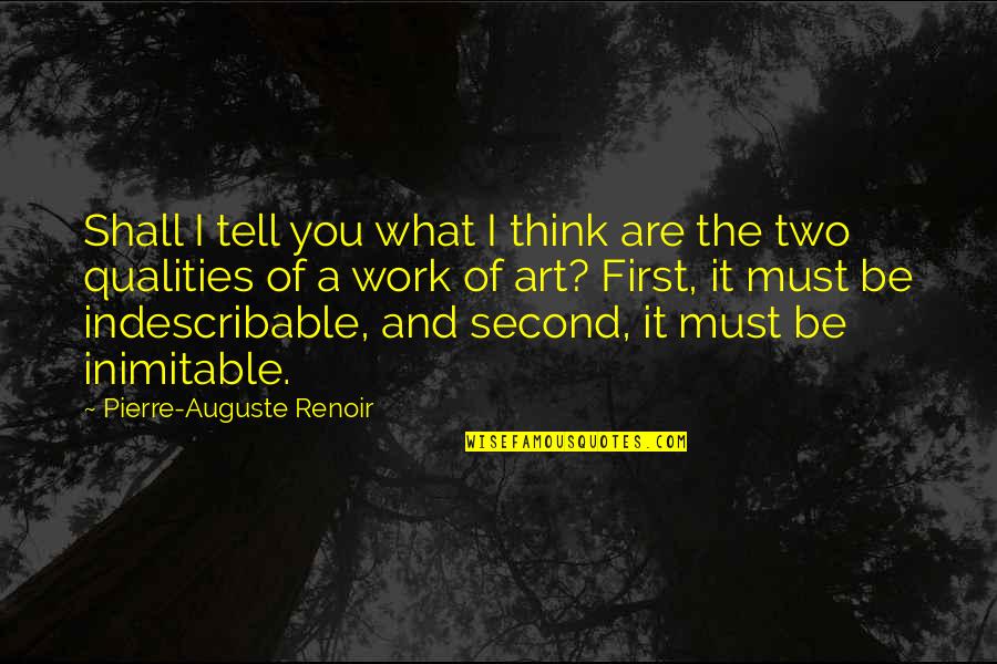 Unfussy Quotes By Pierre-Auguste Renoir: Shall I tell you what I think are