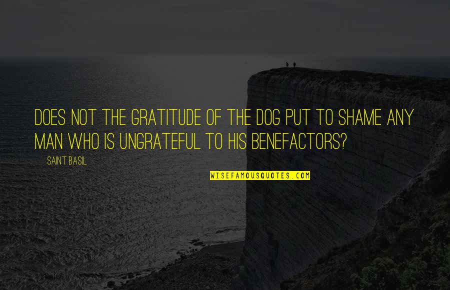 Ungrateful Quotes By Saint Basil: Does not the gratitude of the dog put