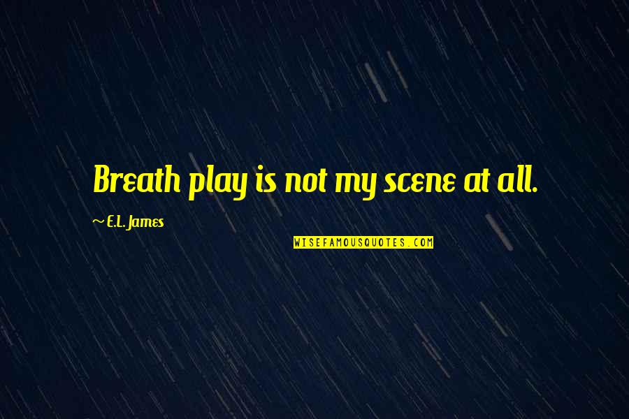 Unhand Me Quotes By E.L. James: Breath play is not my scene at all.