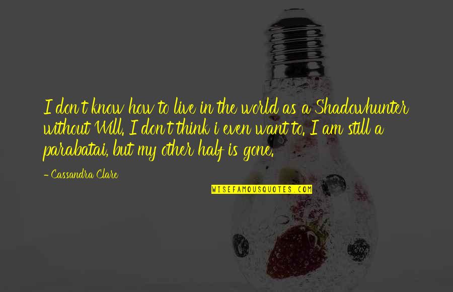 Unhuggables Quotes By Cassandra Clare: I don't know how to live in the