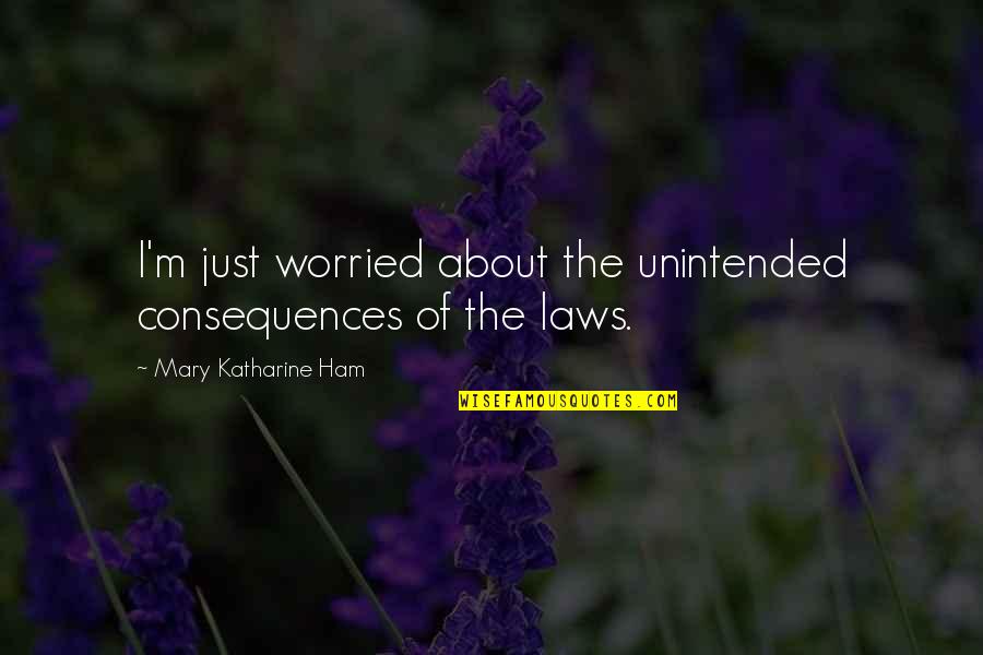 Unintended Consequences Quotes By Mary Katharine Ham: I'm just worried about the unintended consequences of