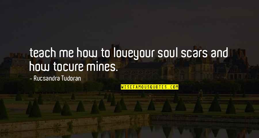 Universal Wellness Quotes By Rucsandra Tudoran: teach me how to loveyour soul scars and