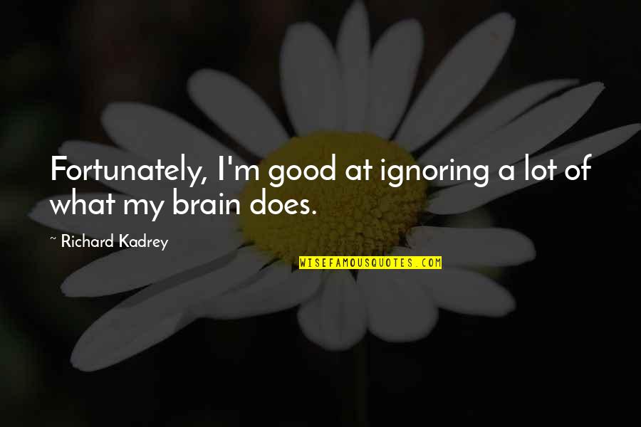 Unlimited Fun With Friends Quotes By Richard Kadrey: Fortunately, I'm good at ignoring a lot of