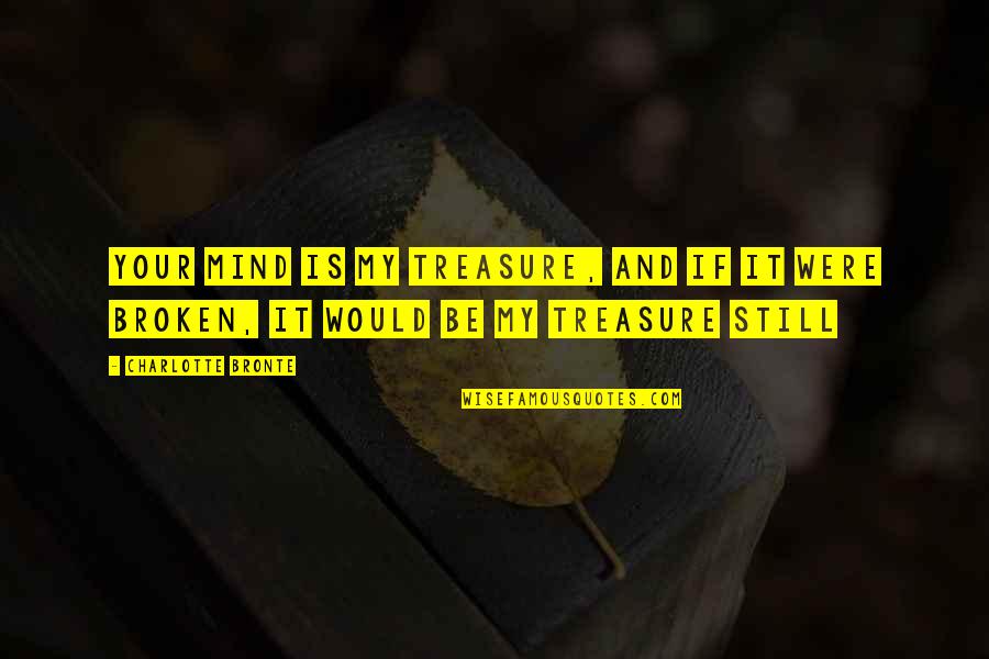 Unsexes Quotes By Charlotte Bronte: Your mind is my treasure, and if it