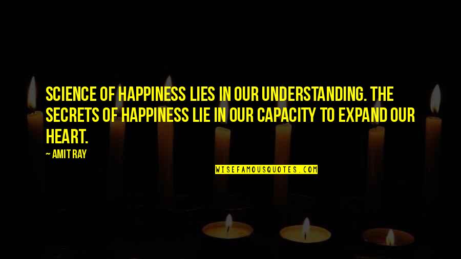 Untenability Quotes By Amit Ray: Science of happiness lies in our understanding. The