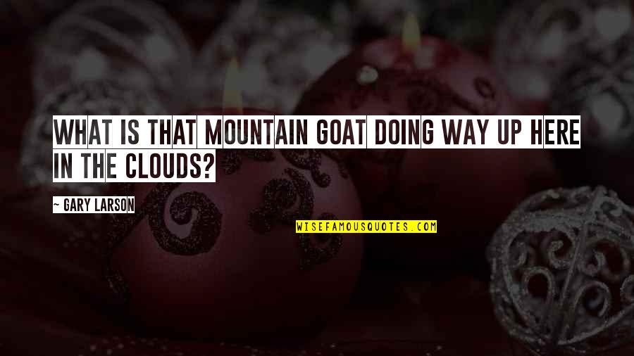 Up The Mountain Quotes By Gary Larson: What is that mountain goat doing way up