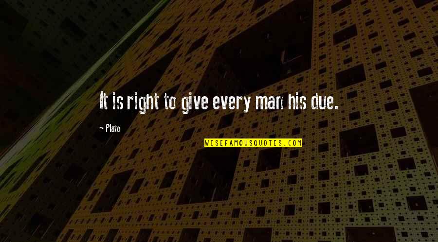 Uploading Photos In Fb Quotes By Plato: It is right to give every man his