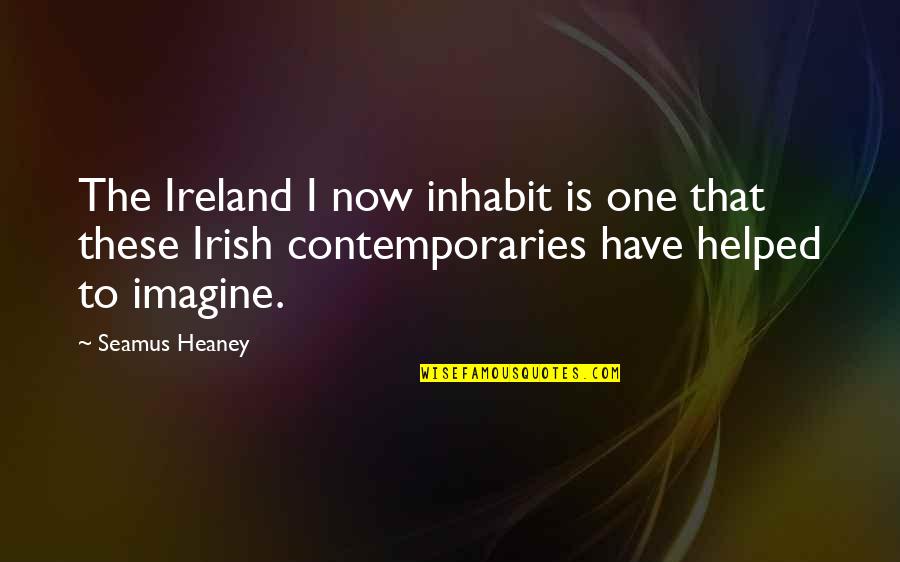 Vaju Furniture Quotes By Seamus Heaney: The Ireland I now inhabit is one that