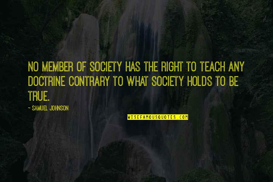 Valleys Nicole Quotes By Samuel Johnson: No member of society has the right to