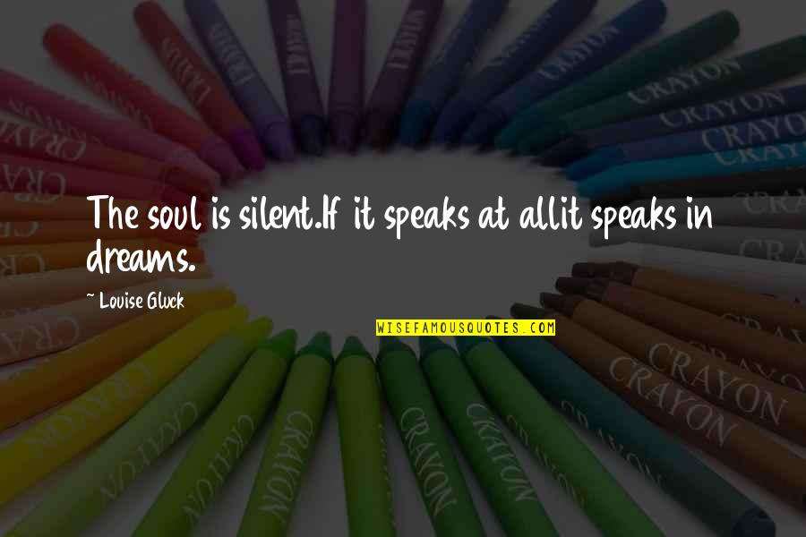 Vanderheyden Furniture Quotes By Louise Gluck: The soul is silent.If it speaks at allit