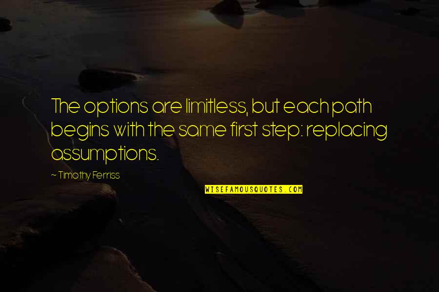 Vanrell Rental Car Quotes By Timothy Ferriss: The options are limitless, but each path begins