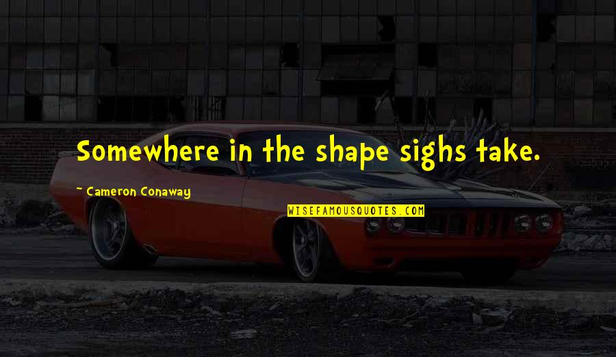 Var Zsceruza Gyor Quotes By Cameron Conaway: Somewhere in the shape sighs take.