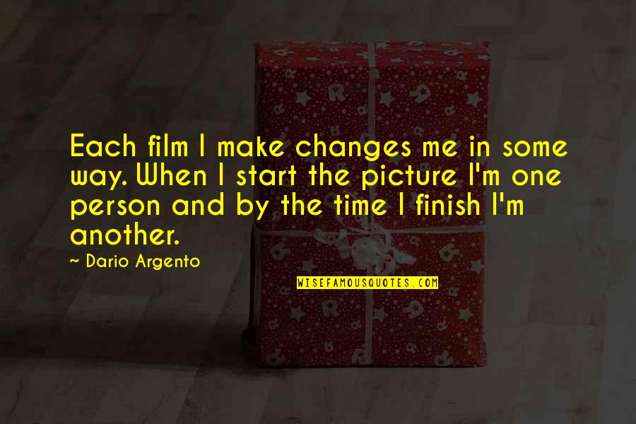 Varkensvlees Ongezond Quotes By Dario Argento: Each film I make changes me in some