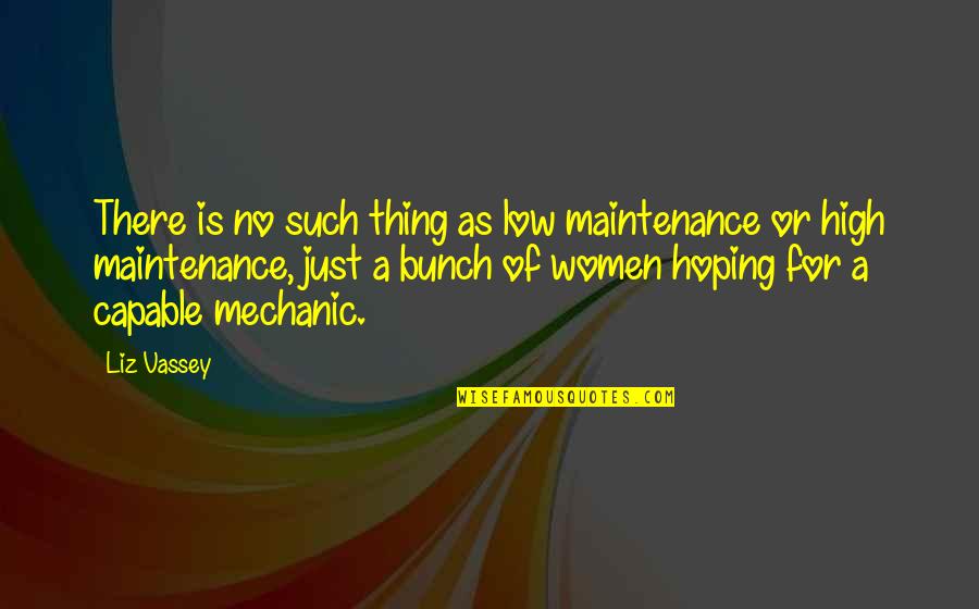 Vassey Liz Quotes By Liz Vassey: There is no such thing as low maintenance