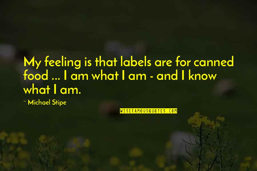 Veljkovic Beton Quotes By Michael Stipe: My feeling is that labels are for canned