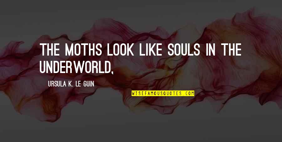 Venturous Vibes Quotes By Ursula K. Le Guin: The moths look like souls in the underworld,