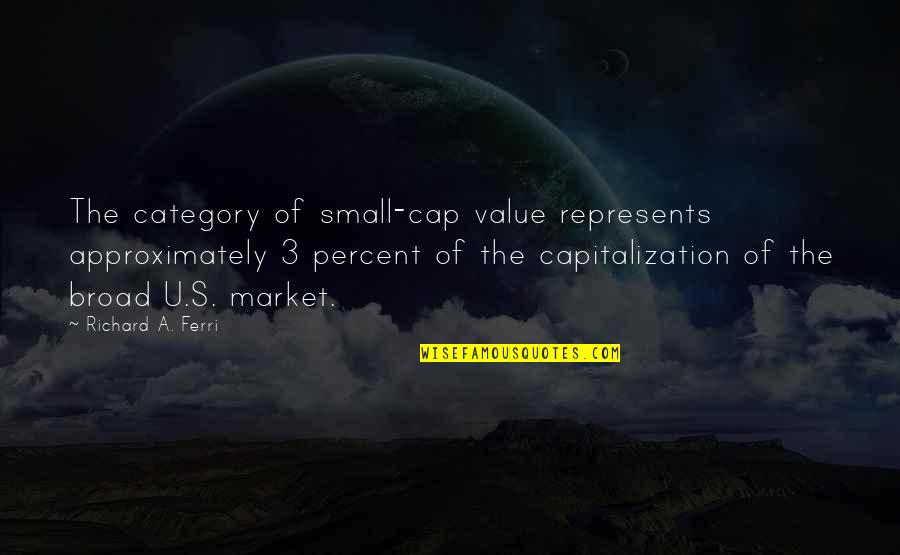 Versus Approximately Quotes By Richard A. Ferri: The category of small-cap value represents approximately 3