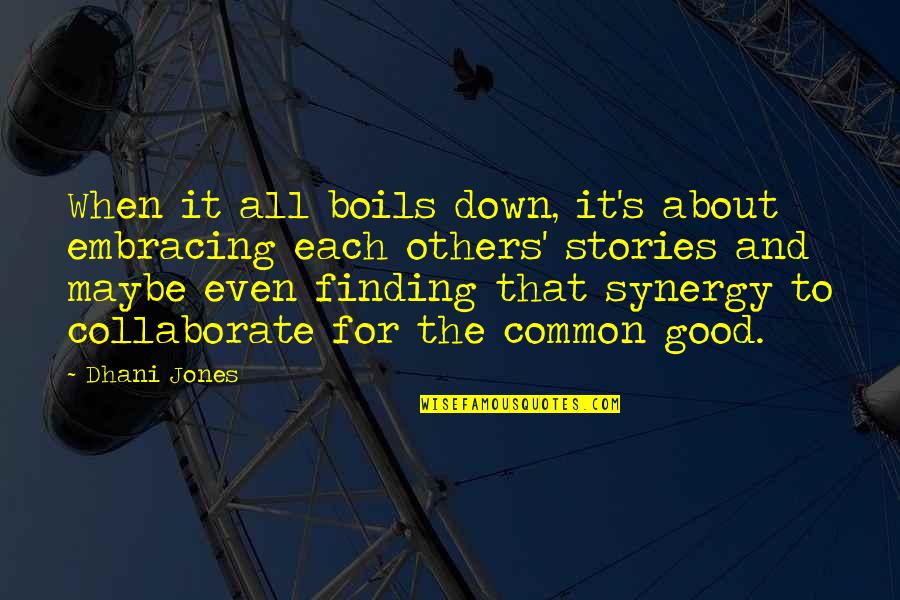 Vervoort Rijkevorsel Quotes By Dhani Jones: When it all boils down, it's about embracing