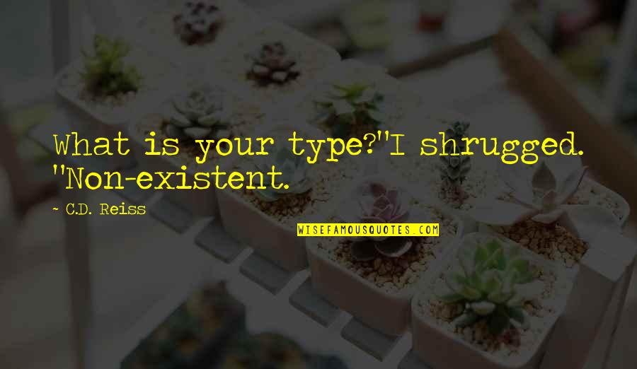 Vesuvian Eruption Quotes By C.D. Reiss: What is your type?"I shrugged. "Non-existent.