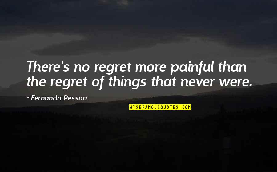 Viajas Hotel Quotes By Fernando Pessoa: There's no regret more painful than the regret