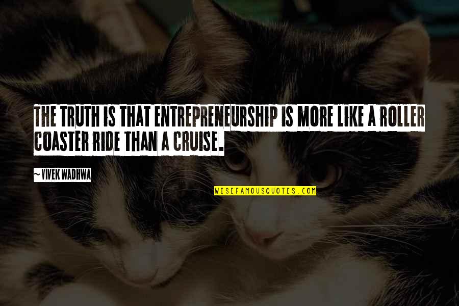 Vidaseats Quotes By Vivek Wadhwa: The truth is that entrepreneurship is more like