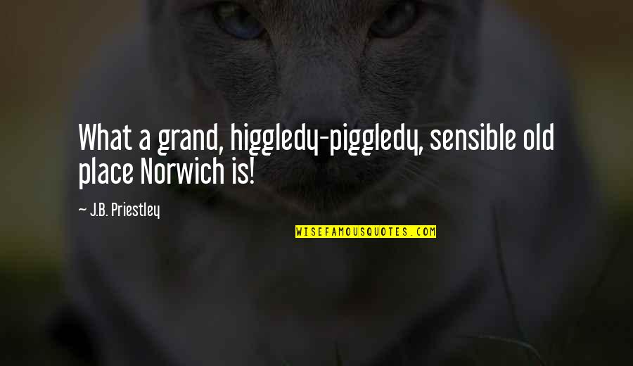 Villanelle And Eve Quotes By J.B. Priestley: What a grand, higgledy-piggledy, sensible old place Norwich