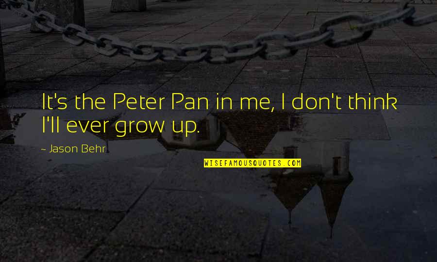 Vince Mcmahon Inspirational Quotes By Jason Behr: It's the Peter Pan in me, I don't