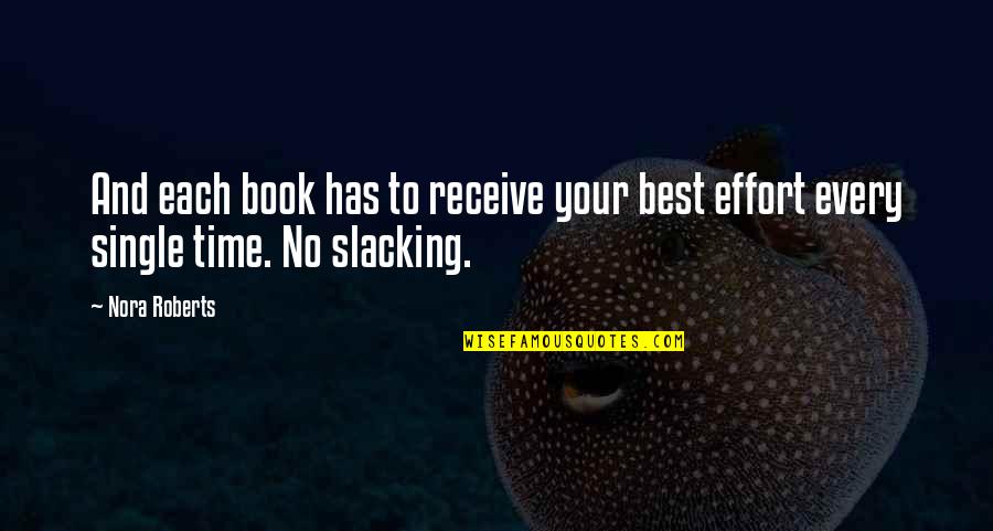 Virtualization In Operating Quotes By Nora Roberts: And each book has to receive your best