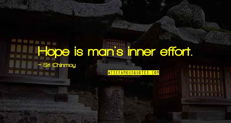 Visitations Of Devon Quotes By Sri Chinmoy: Hope is man's inner effort.