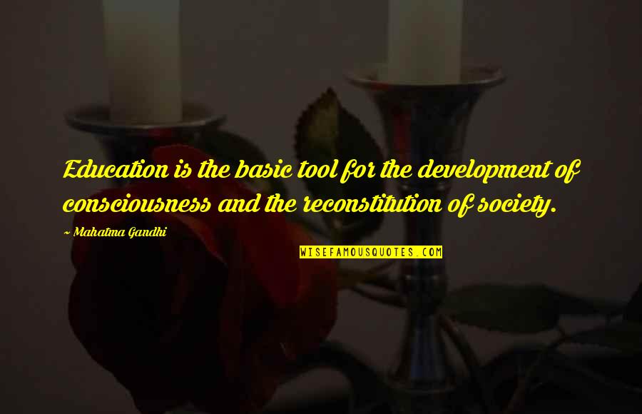 Vizcayne Quotes By Mahatma Gandhi: Education is the basic tool for the development