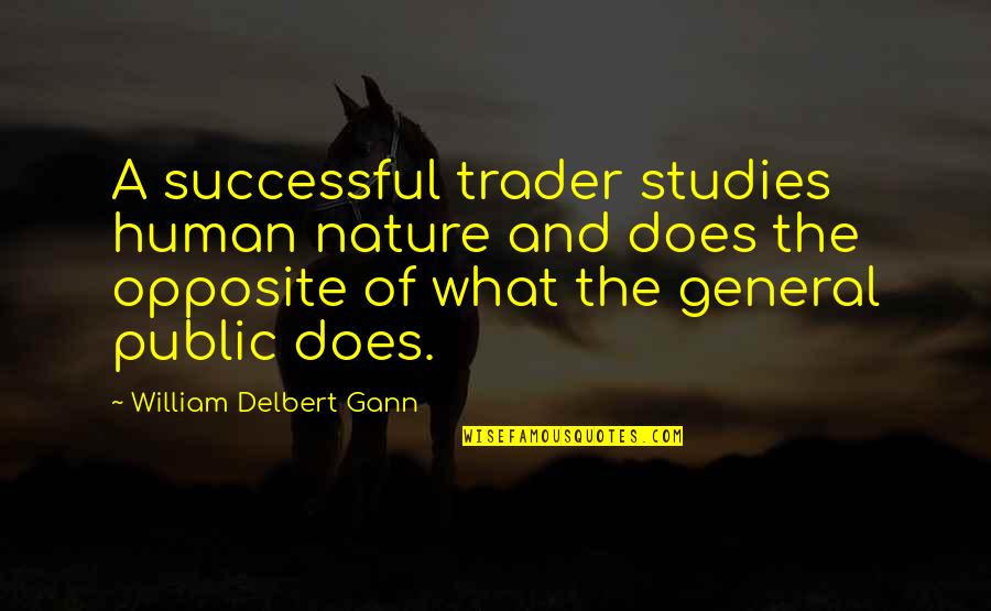 W D Gann Quotes By William Delbert Gann: A successful trader studies human nature and does