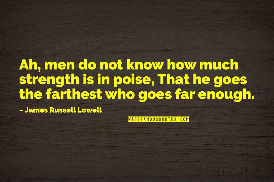 Waaaaa Meme Quotes By James Russell Lowell: Ah, men do not know how much strength