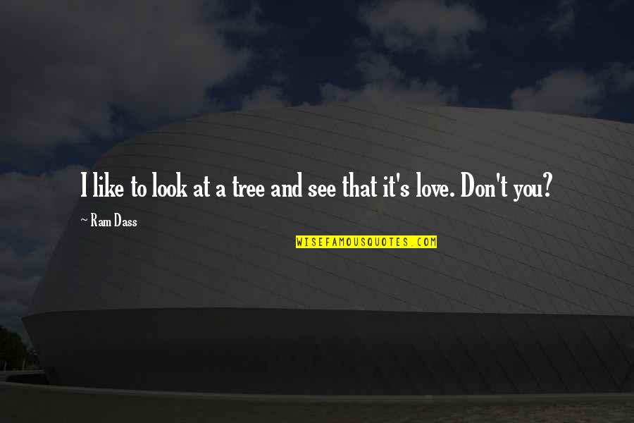 Wab Stock Quotes By Ram Dass: I like to look at a tree and