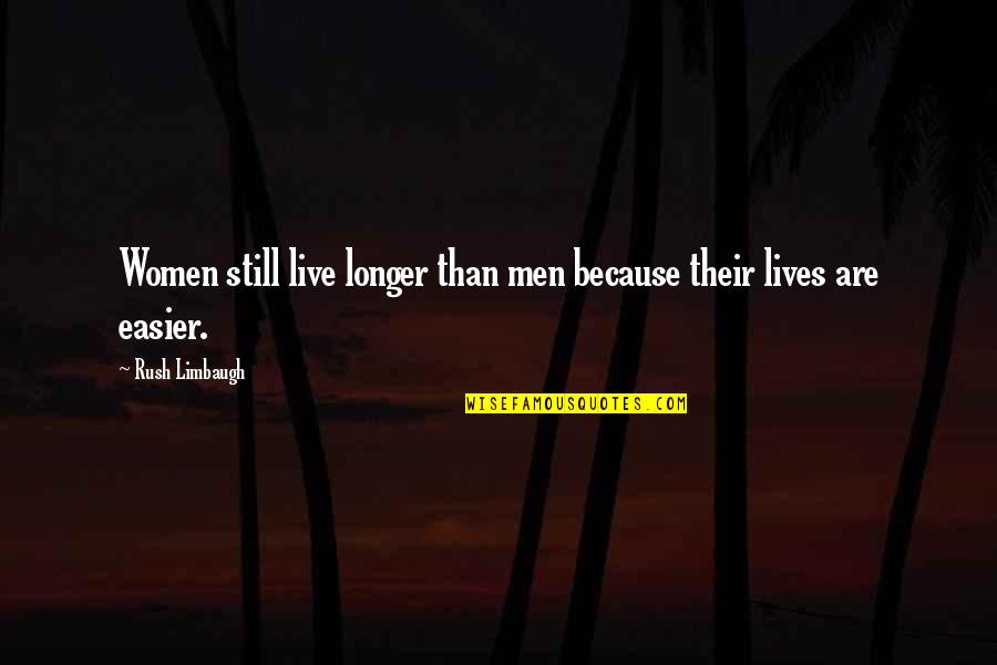 Walterbach Homes Quotes By Rush Limbaugh: Women still live longer than men because their