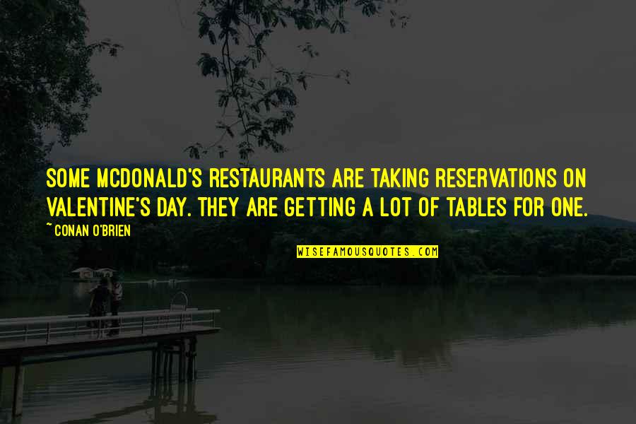 Warrantable Versus Quotes By Conan O'Brien: Some McDonald's restaurants are taking reservations on Valentine's