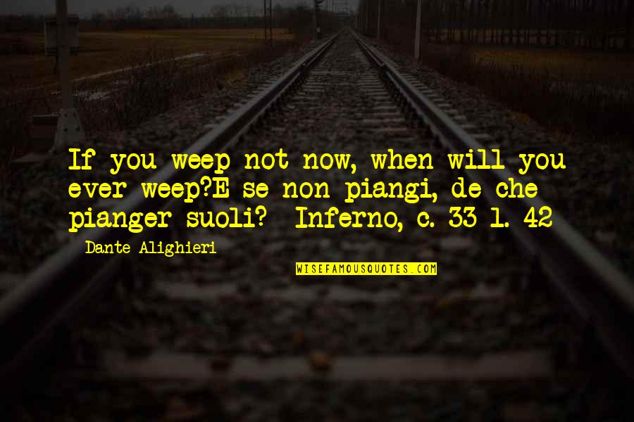 Wartime Motivational Quotes By Dante Alighieri: If you weep not now, when will you