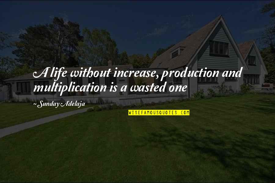 Wasted My Time Love Quotes By Sunday Adelaja: A life without increase, production and multiplication is