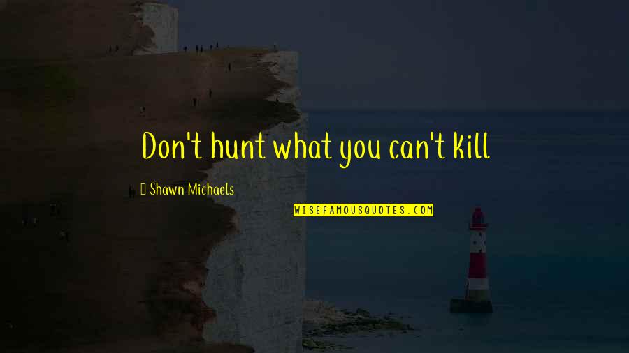 Wasyl Palijczuk Quotes By Shawn Michaels: Don't hunt what you can't kill