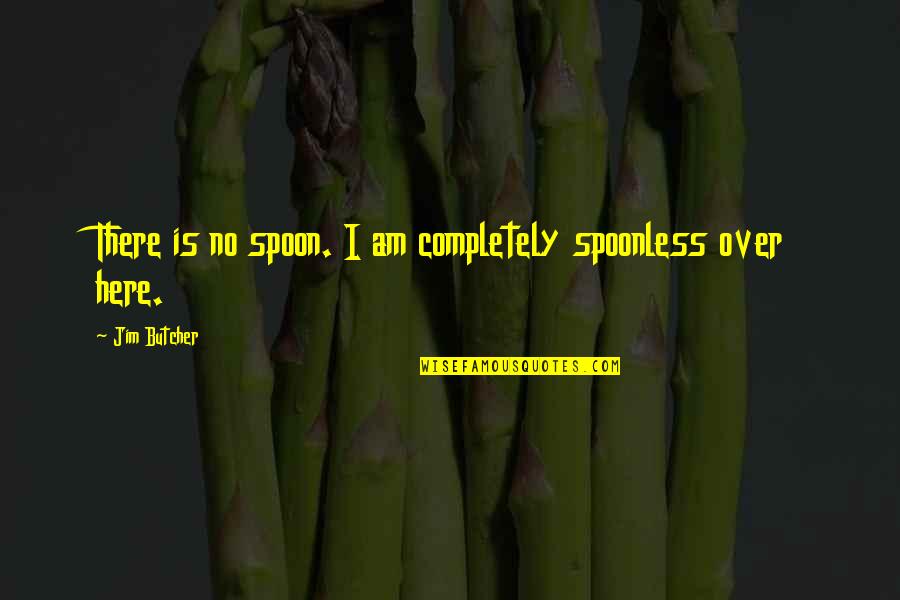 Water And Swimsuits Quotes By Jim Butcher: There is no spoon. I am completely spoonless