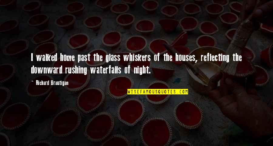 Waterfalls Quotes By Richard Brautigan: I walked home past the glass whiskers of