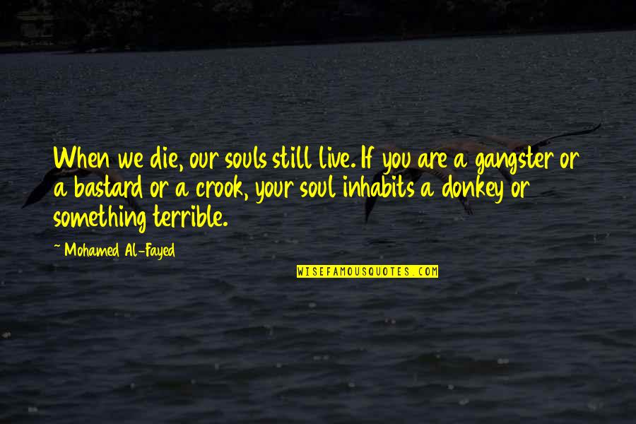 We Are Souls Quotes By Mohamed Al-Fayed: When we die, our souls still live. If