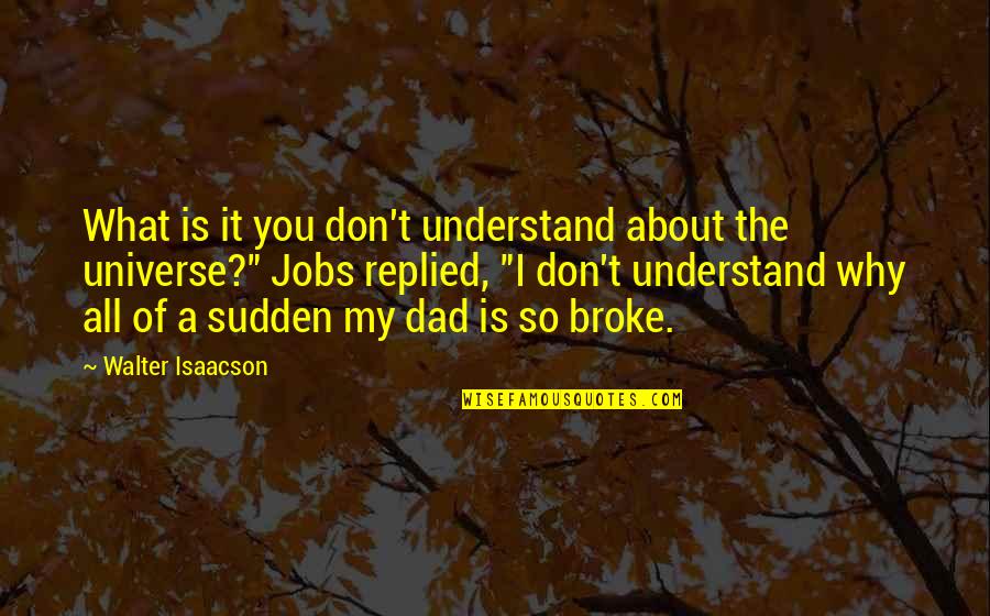 We Broke Up Quotes By Walter Isaacson: What is it you don't understand about the