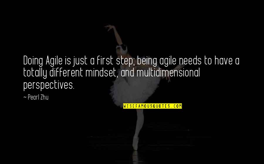 We Have Different Perspectives Quotes By Pearl Zhu: Doing Agile is just a first step; being