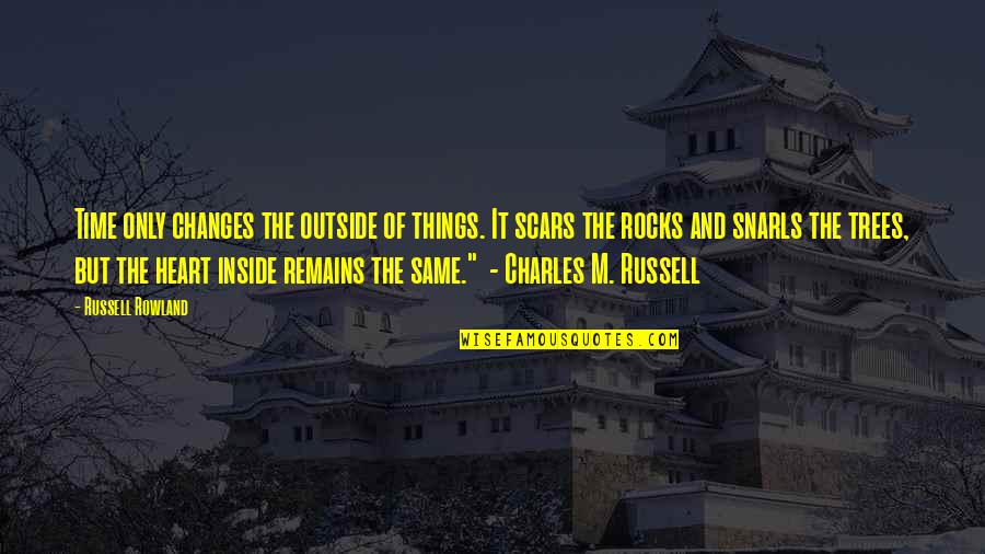 We Heart It Scars Quotes By Russell Rowland: Time only changes the outside of things. It