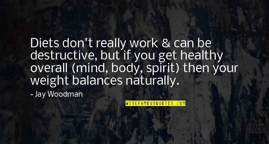 Weight Loss Quotes By Jay Woodman: Diets don't really work & can be destructive,