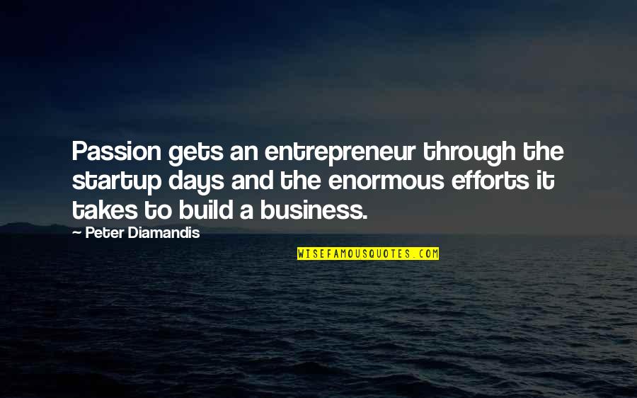 What Alumni Do On Important Anniversaries Quotes By Peter Diamandis: Passion gets an entrepreneur through the startup days