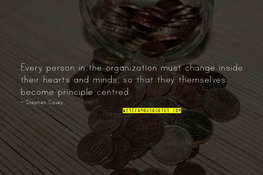 What Are Services Quotes By Stephen Covey: Every person in the organization must change inside